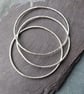 Set of three silver stacking bangles - Image 2