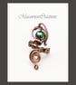 Blue Hematite Copper Ring ,Wire Wrapped Adjustable Ring, Handmade Statement ring - Image 1