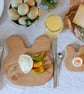 Breakfast Set- Bunny - Wooden Toast board & Egg Cup - Breakfast Gifts - Image 4