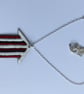 Hand Enamelled Broad Stripe Beach Hut Pendant  - Image 3