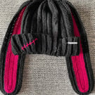ALT AF Bunny ears hat - black and pink 