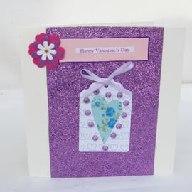 Valentine's Day Card with pretty tag