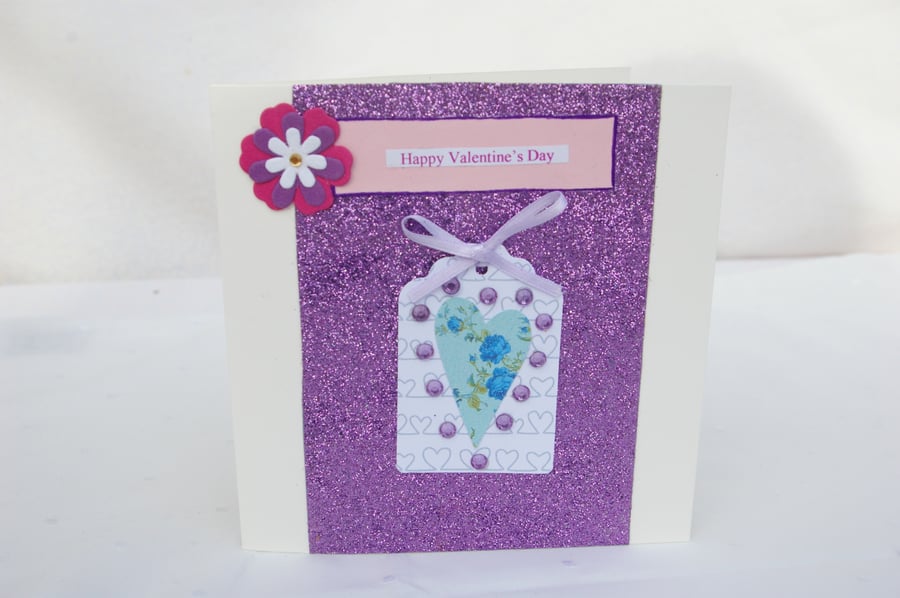 Valentine's Day Card with pretty tag