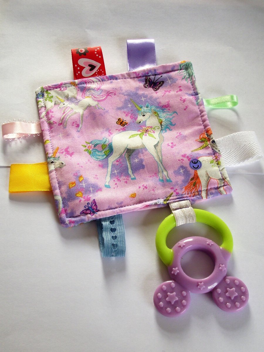 Unicorn tagged teether - FREE POST UK only