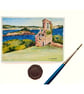 Original ACEO Watercolour, Mount Edgcumbe Folly, Cornwall  Miniature Painting