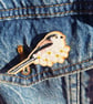 Long Tailed Tit Wooden Pin - Image 1