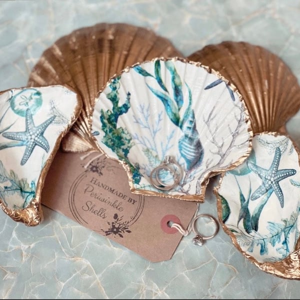 Sealife oyster design with natural back 