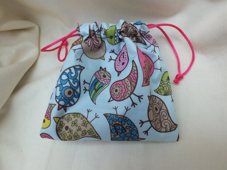 Dog Treat Bag Bird Pattern Folksy