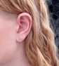 Recycled Sterling Silver Giraffe Stud Earrings – Cute Handmade Animal Jewellery  - Image 5