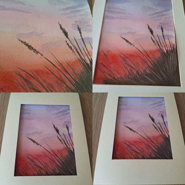 Red Haze watercolour painting 
