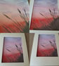 Red Haze watercolour painting  - Image 1