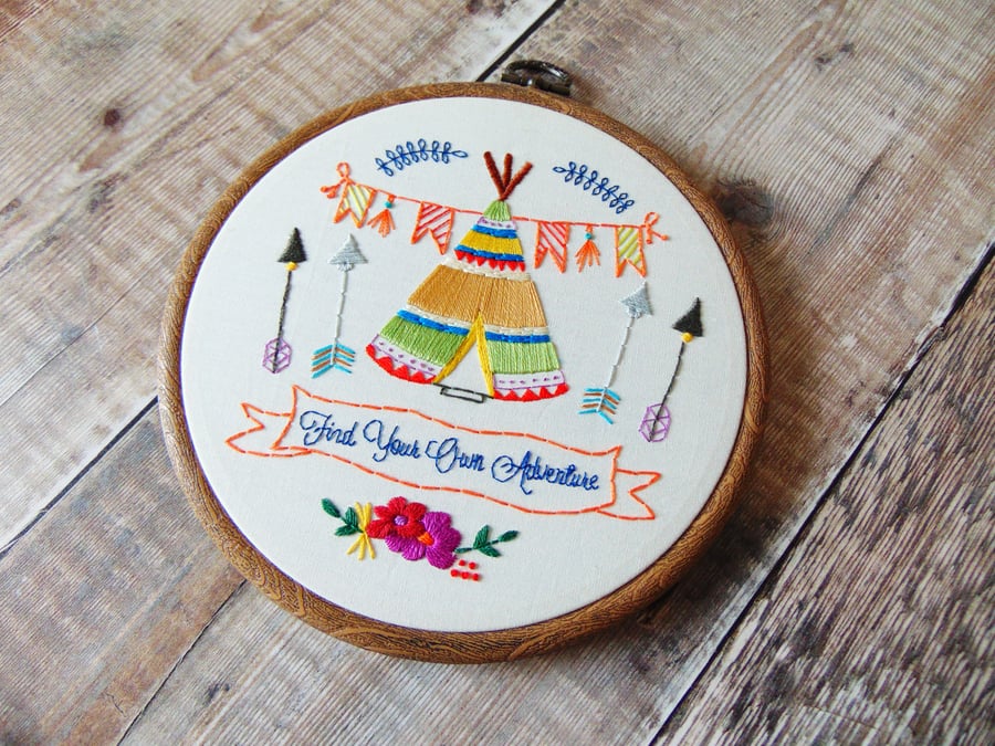 1st Birthday Gift, Teepee Nursery Wall Art, Personalised New Baby Gift