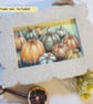 Pumpkins, an original drawing, postcard size artwork, small drawing, wall art - Image 9
