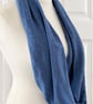 Denim Blue with Gold Speckles Infinity Scarf, 100% cotton  - Image 2