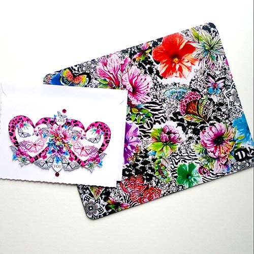 Tropical Skin Mouse Mat and Single Card –  Gift set 