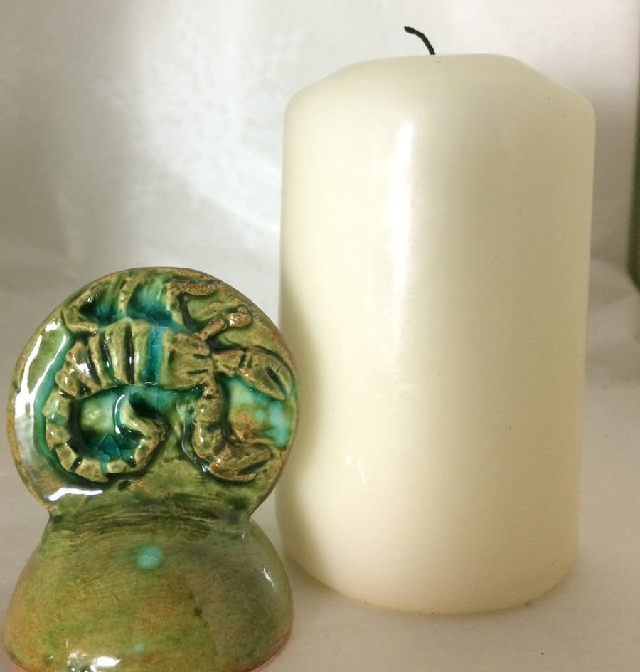 Green Scorpion candle snuffer ornament 