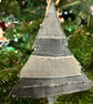 Handmade rustic Christmas tree hanging decoration 