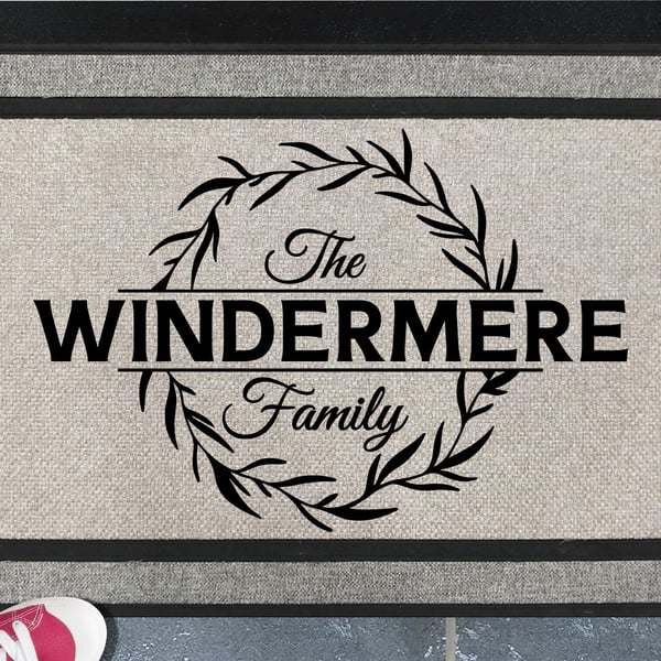 Personalised Surname Door Mat - Customised Family Name Doormat - All Weather 
