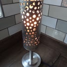 Unique aluminium desk or table lamp colour changing bulb.