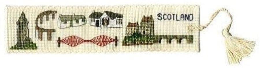 Landmarks of Scotland Bookmark Counted Cross Stitch Kit Textile Heritage