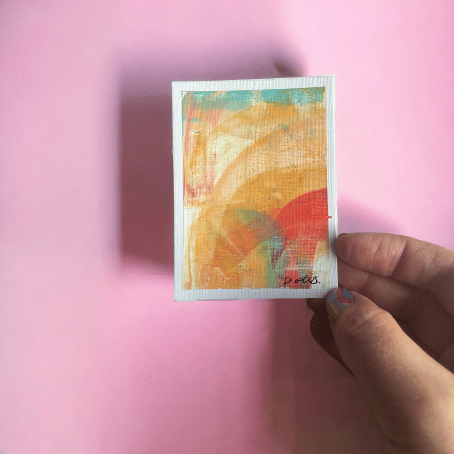 Colour Harmony ACEO art trading card original in gouache