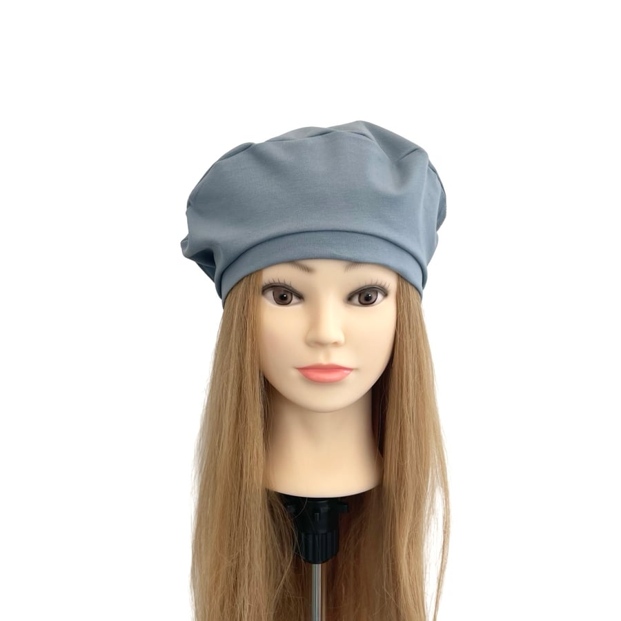 Slouchy lightweight jersey beret cap for ladies Soft comfy summer French beret 