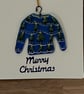 Handmade Detachable Keepsake, Fused Glass Festive Jumper Christmas Card - Image 2