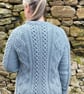 Hand Knit V Neck Cardigan In A Blend Of Wool With Alpaca - Fits Chest 102-105cms - Image 3