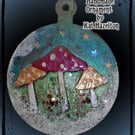 Christmas Toadstool tree ornament by Kat Hazelton.