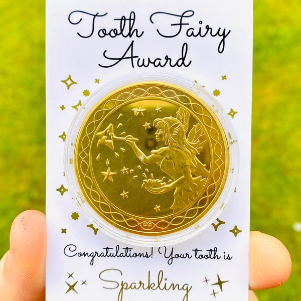 Tooth Fairy Gold Coin- Gift from the Tooth Fairy, Tooth Fairy Certificate, First