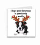 Boston terrier Christmas card - Image 1