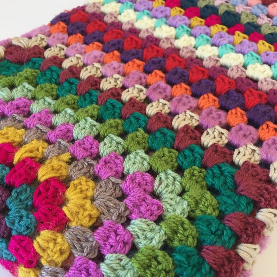  Crocheted ‘Granny Square’ Blanket 