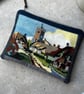Vintage Godshill tapestry large soft pouch with reclaimed floral lining - Image 3