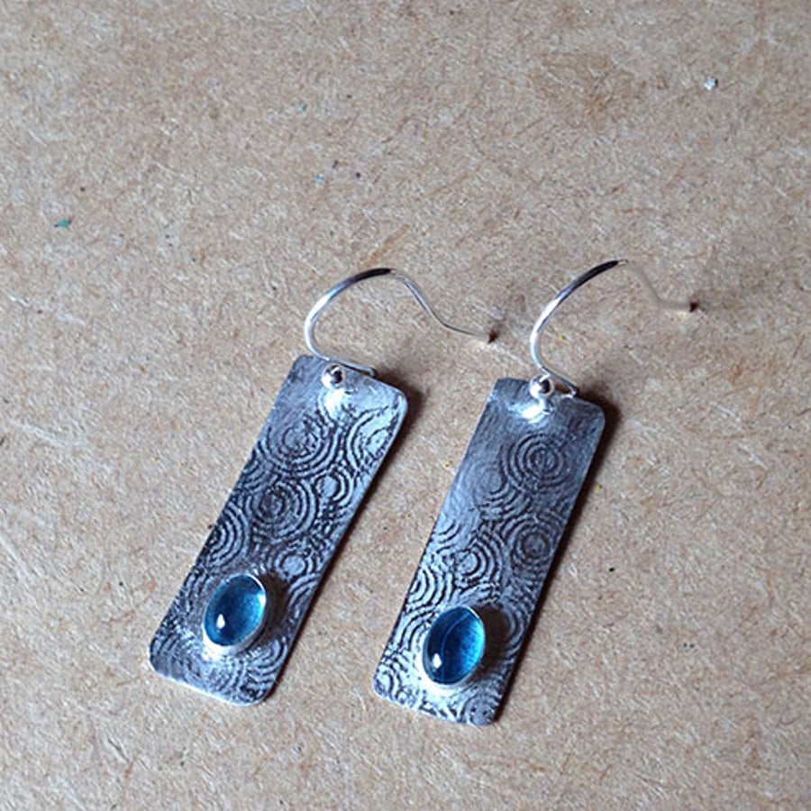 Silver and Blue Topaz earrings