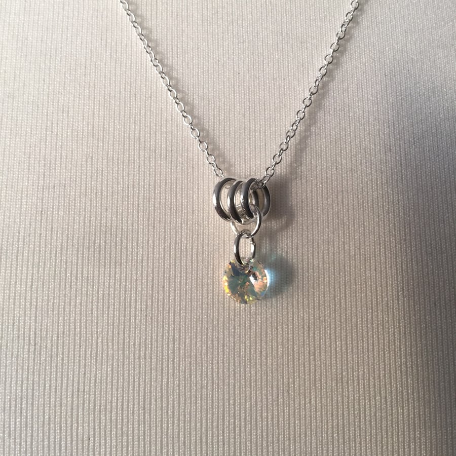 Swarovski xilion disc bead necklace 