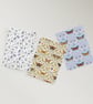 Nature greetings cards - pack of 3 blank notelets, A6 size, flowers, butterflies