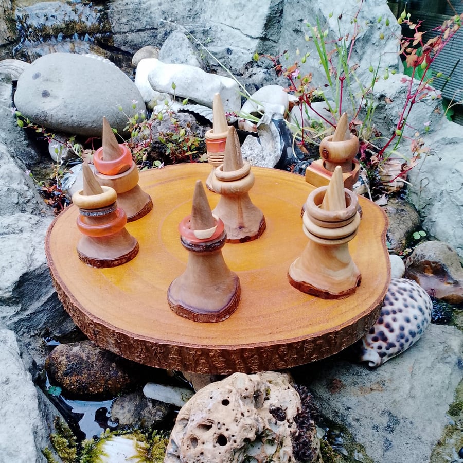 Rustic Finger Ring Holder.