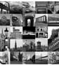 ‘Edinburgh Iconic’ signed square mounted print 30 x 30cm FREE DELIVERY - Image 1