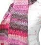 Pretty Variegated Crocheted Scarf - Colourful Crocheted Scarf - Soft Scarf - Image 2