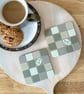 Coaster Set - Two Mosaic Chequerboard Coasters - Image 1