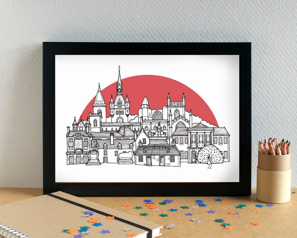 Dunfermline Skyline Art Print