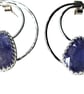 Tanzanite Earrings Recycled Silver Jewellery Gift Rose Cut Gemstone Hoops - Image 2