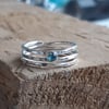 Recycled Handmade Sterling Silver Topaz Wrap Ring
