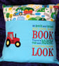Embroidered tractor reading cushion  - Image 2