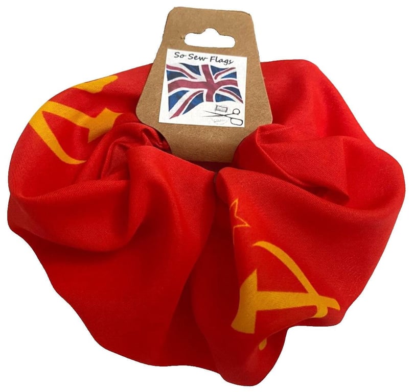 USSR Russia Flag Hair Scrunchie Scrunchies Accessory Band Elastic 