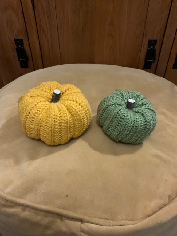 Handmade Crochet Pumpkins x2