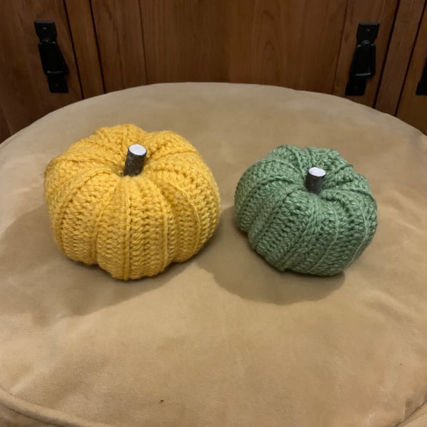 Handmade Crochet Pumpkins x2