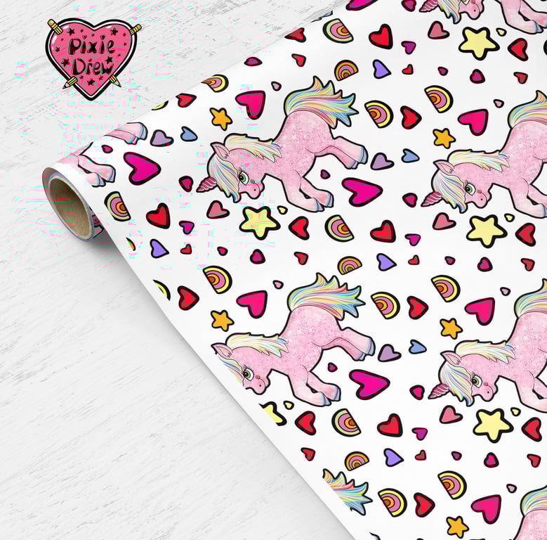 Unicorn Gift wrap, unicorn wrapping paper, unicorn