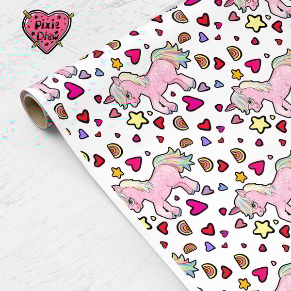 Unicorn Gift wrap, unicorn wrapping paper, unicorn