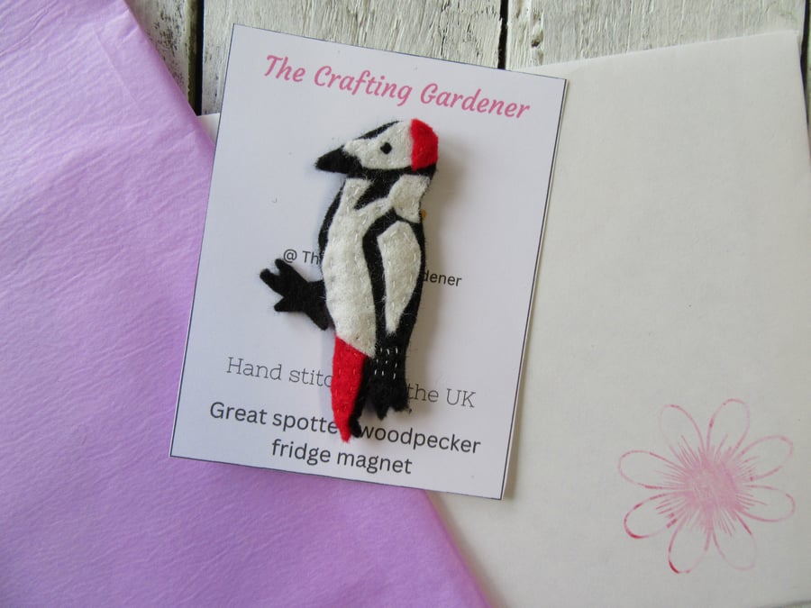 Woodpecker fridge magnet